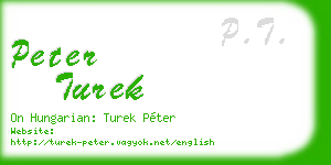 peter turek business card
